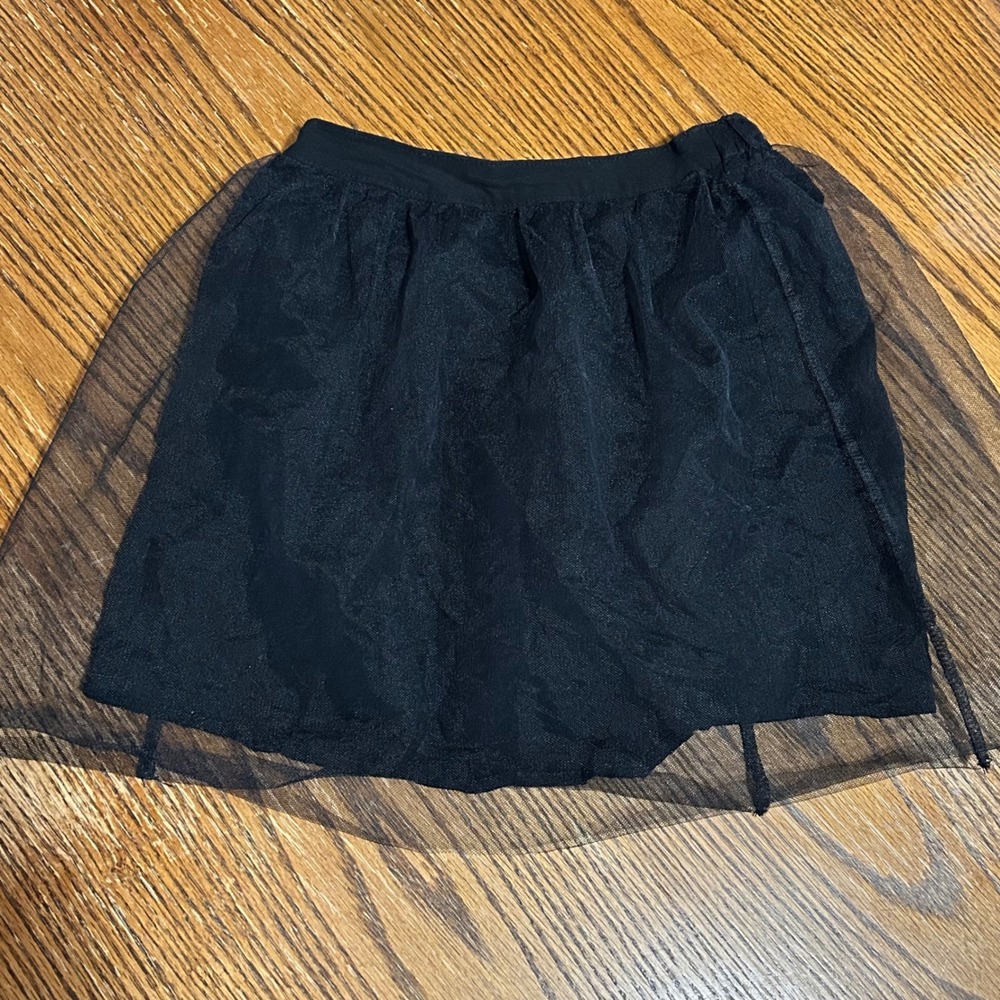 Abercrombie Kids Black Skirt Tulle Overlay Girls Size S Party Dance - Picture 1 of 3